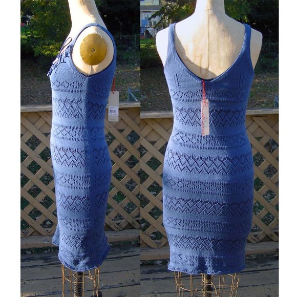 NEW 2 layer Blue dress by Rebecca size M 6-8 - Picture 5 of 10